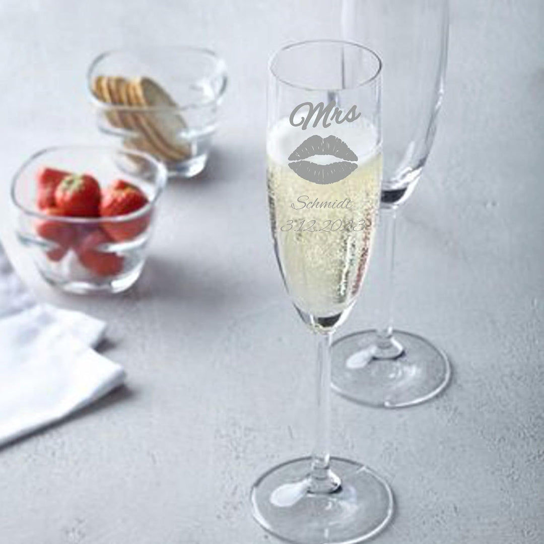 Geschenk zum Valentinstag – Sekt Geschenksets – Sektglas mit Gravur 200ml – Hochzeitsgeschenke – Ges