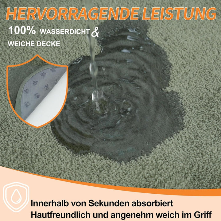 Waschbare Hundepads 91x122 cm 3er Set，Waschbare Haustier-Urinunterlage Schnell Absorbierend, Wasserd
