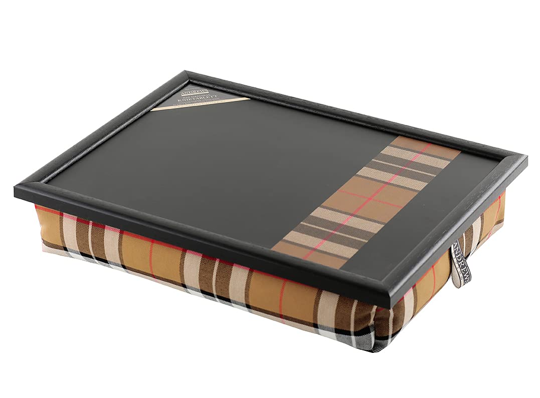 Andrews Living Kariertes Knietablett: Stripe-Schottenkaro (Thomson Camel)
