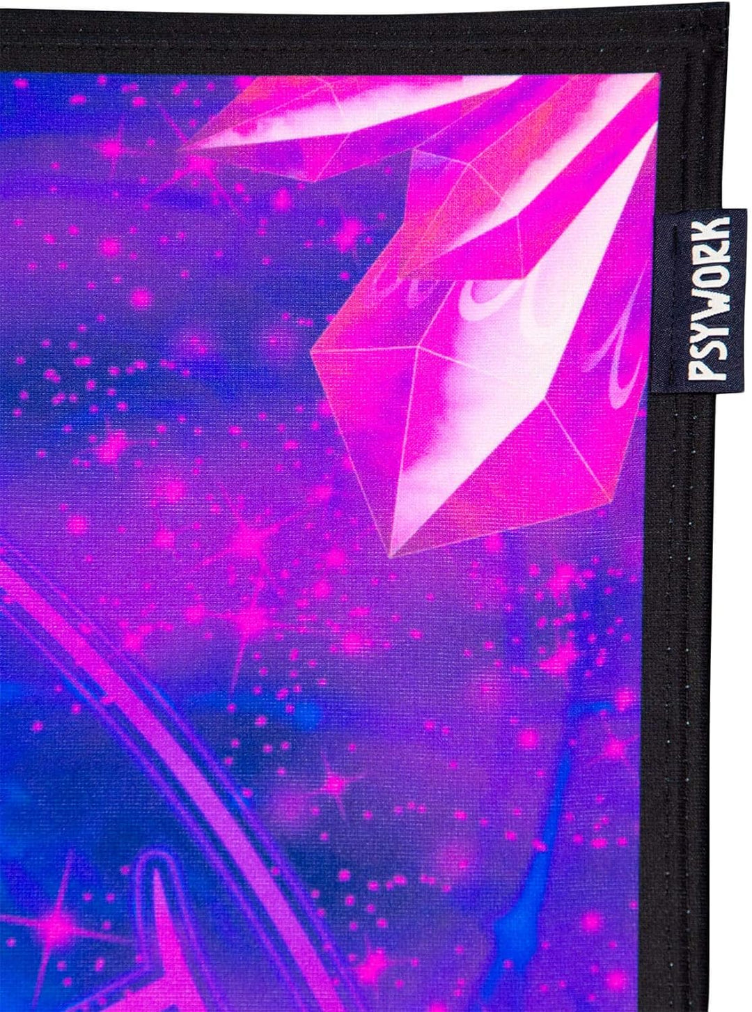 PSYWORK Schwarzlicht Stoffposter Neon | Zodiac Signs Lines | 0,75 x 0,75m | UV-aktiv | fluoreszieren