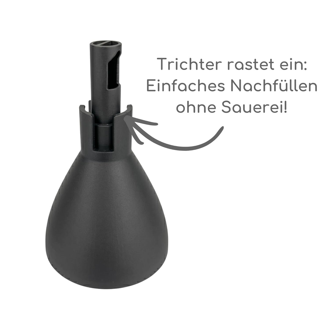Trichter kompatibel mit Miele Twindos Nachfüllbehälter - Nachfüllhilfe für Waschmittel - Kleckerfrei