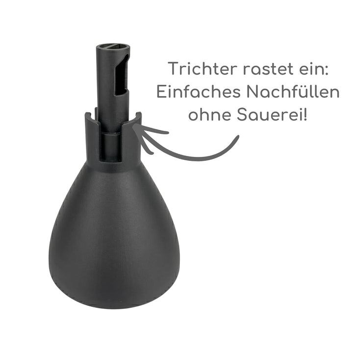 Trichter kompatibel mit Miele Twindos Nachfüllbehälter - Nachfüllhilfe für Waschmittel - Kleckerfrei