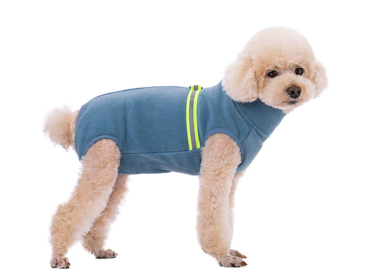 Winterkleidung für kleine Hunde, Winterkleidung, Mantel, weiches Fleece mit reflektierendem Hunde-Ei