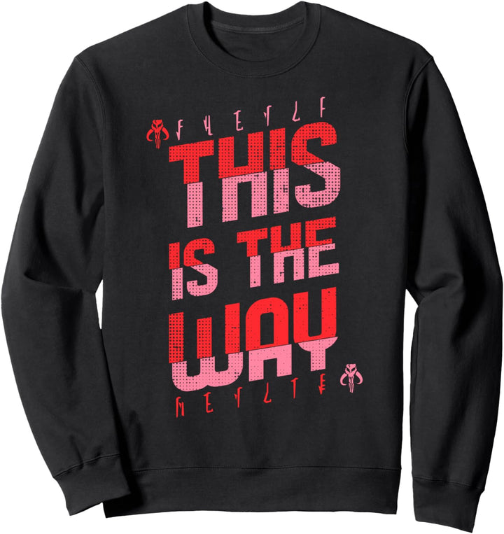 Star Wars Mandalorian Pink & Red This Is The Way Sweatshirt
