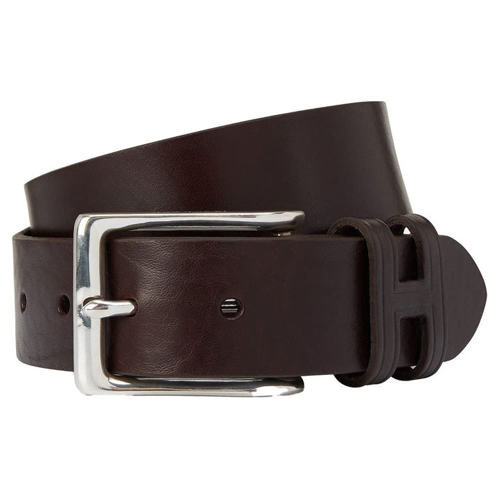 Hackett London Herren Tack Stitch H Keeper Gürtel 34 Brown (Brown), 34 Brown (Brown)