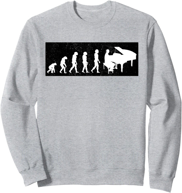Evolution Klaviermusiker Musik Sweatshirt