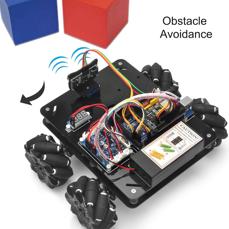 OSOYOO Omni-directinal Mecanum Wheels Robot Car Kit for Arduino | Metal Chassis DC Motor Robotic |ST