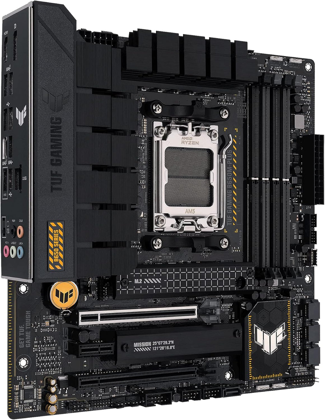 ASUS TUF GAMING B650M-PLUS Mainboard Sockel AMD AM5 (Ryzen 7000, micro-ATX, PCIe 5.0, DDR5-Speicher,
