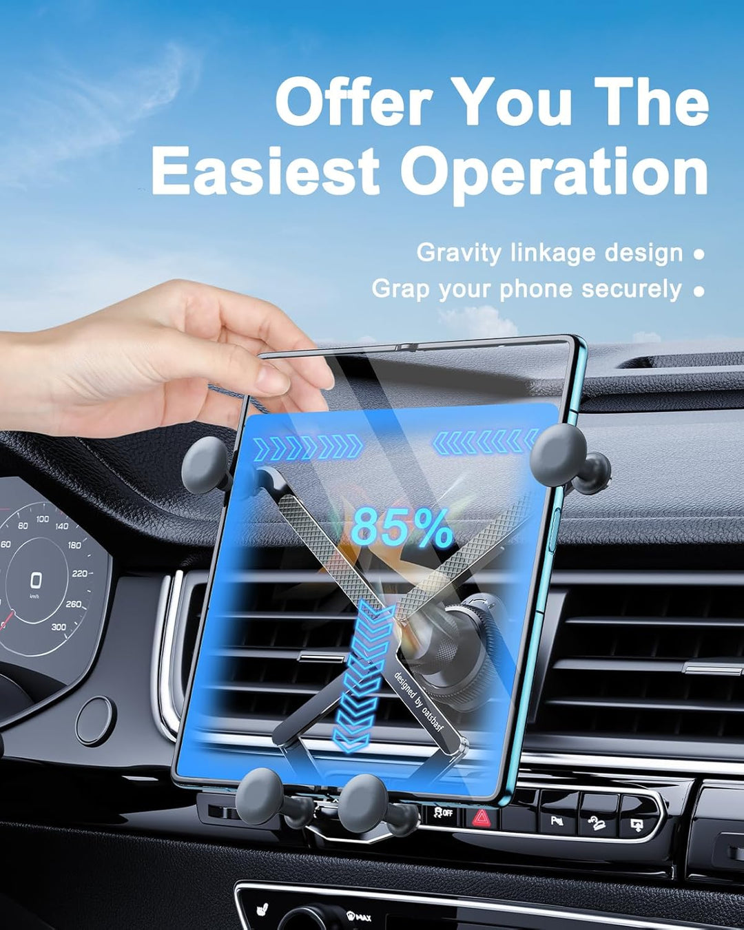 OATSBASF Kfz-Handyhalterung 2023 Upgrade Gravity Auto-Handyhalterung, Freisprecheinrichtung, dedizie