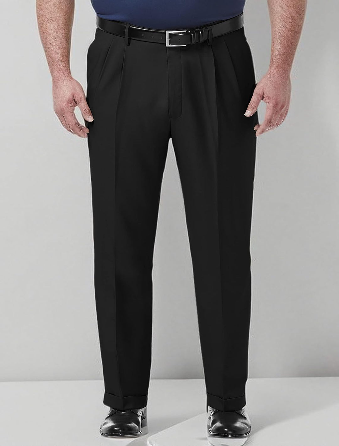 Haggar Herren Anzughose Premium Comfort Dress Pant Reg. und Grosse und Grosse Grössen 32W / 32L Schw