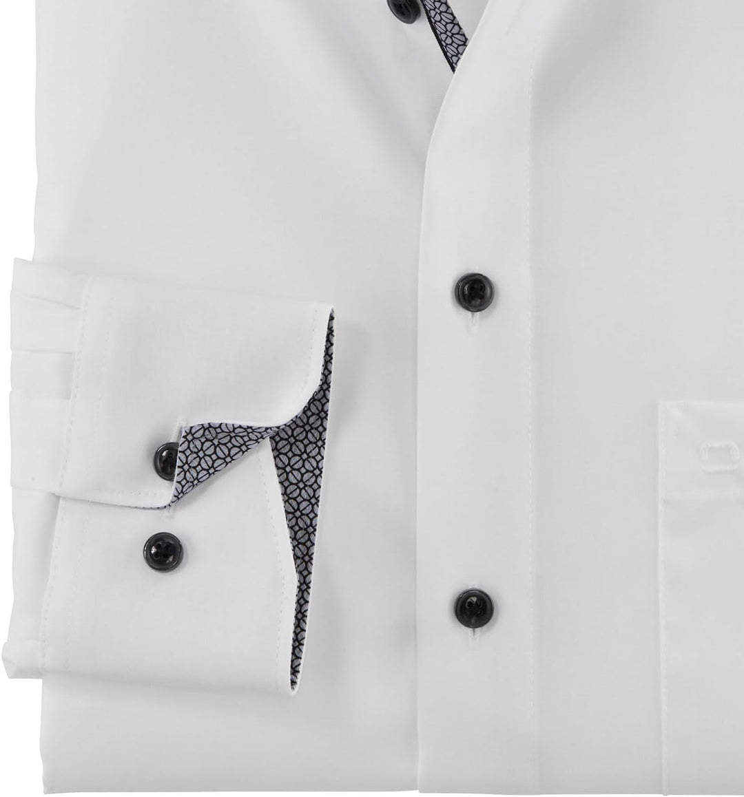 OLYMP Herren Oberhemd Langarm Luxor,Chambray,Comfort fit,New Kent 41 Anthrazit, 41 Anthrazit
