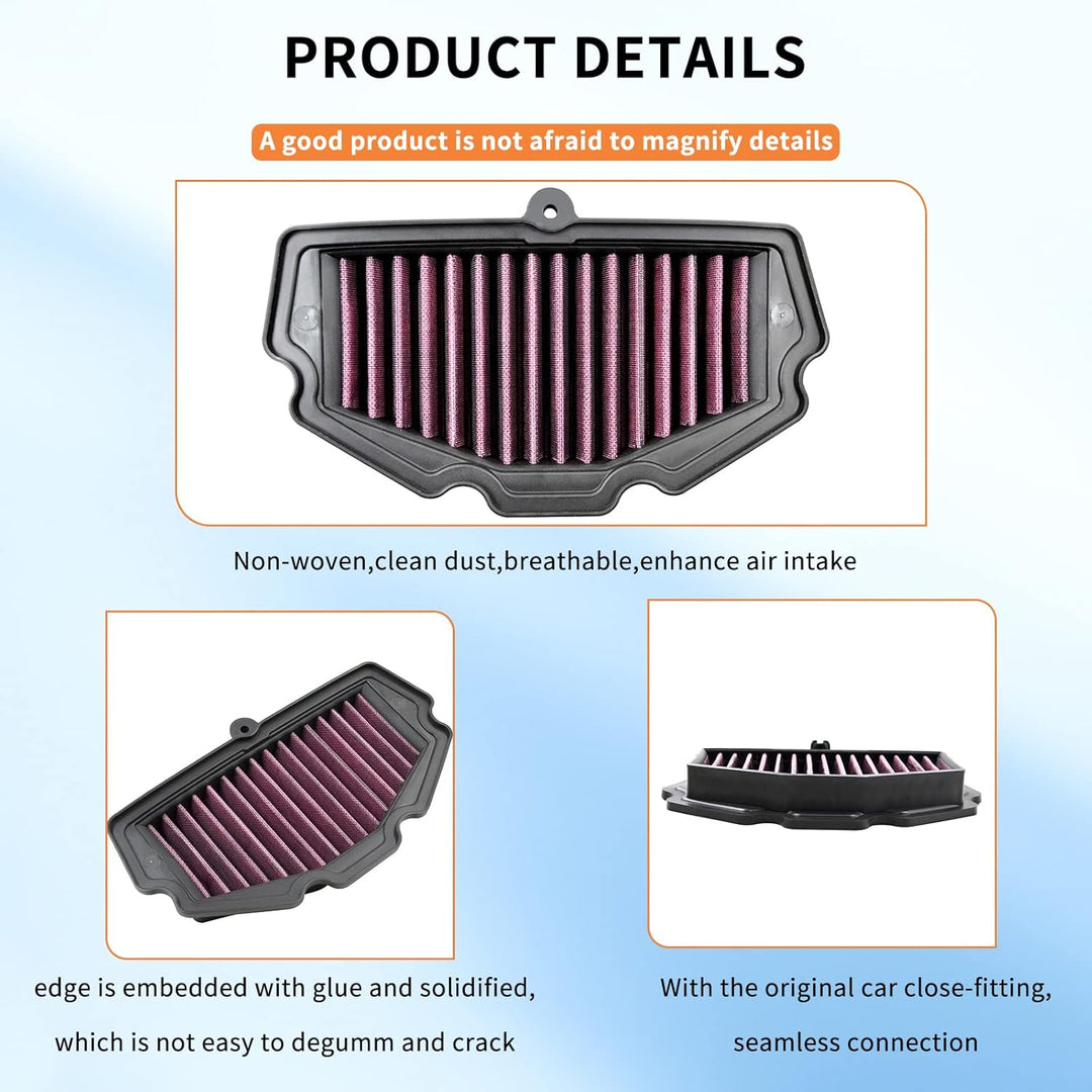 AHL Luftfilter für Kawasaki VERSYS 650 ABS 2015-2019/Kawasaki EX650 Ninja 650 2017-2020/Kawasaki EX6