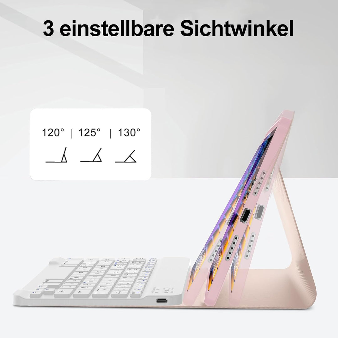 IVEOPPE Hülle mit Tastatur für Xiaomi Pad 8/8 Pro 11.2" 2025, Deutsches QWERTZ Layout, Abnehmbare Ma