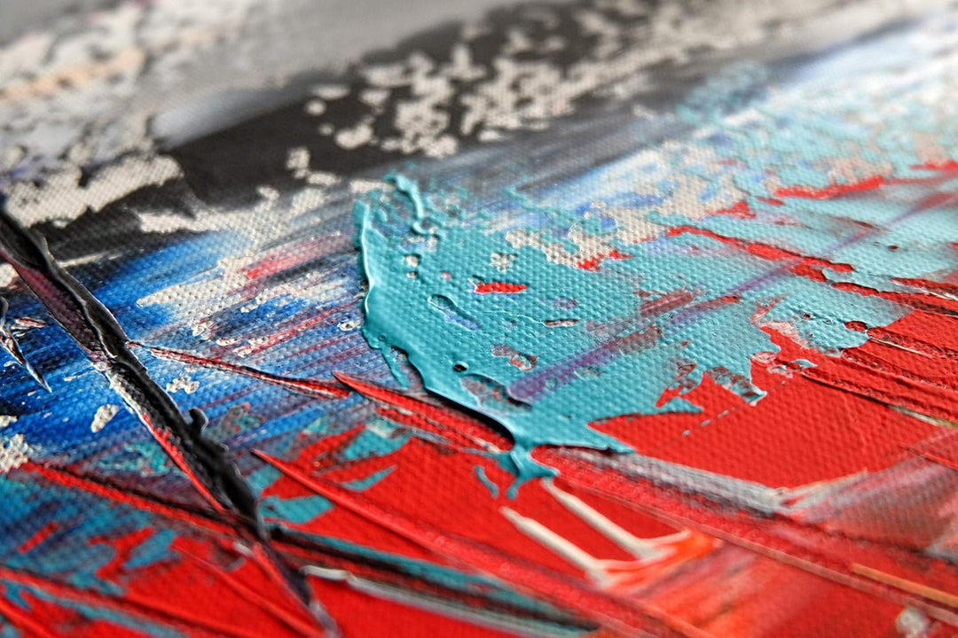 Monica Mirafiori I 100% HANDGEMALT I Gemälde Multicolor 120x60cm | Gemälde Handgemalt | Acrylgemälde