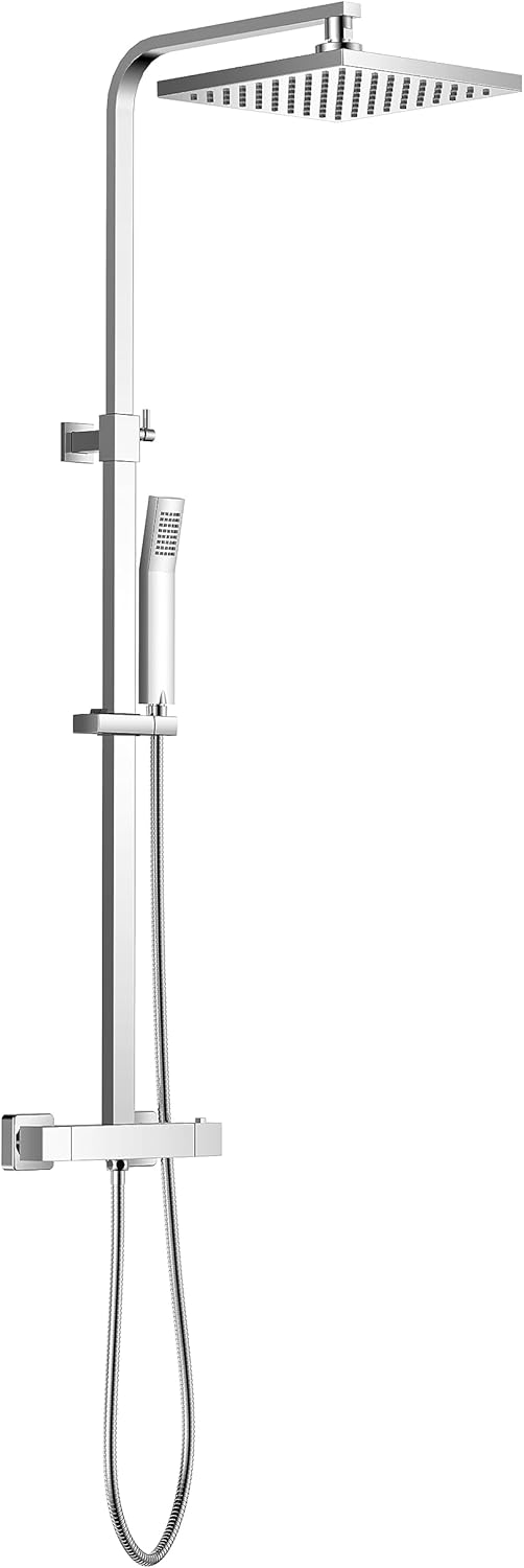 KOMIRO Duschsystem mit Thermostat, Duscharmatur mit thermostat, Regendusche mit Armatur, Duschkopf m