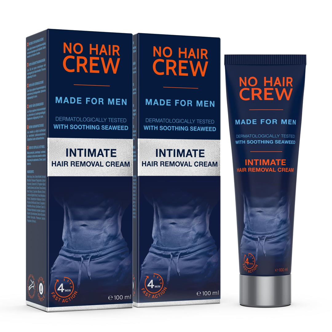 NO HAIR CREW - 2 x Enthaarungscreme für den Intimbereich – extra sanfte Haarentfernung für Männer (S