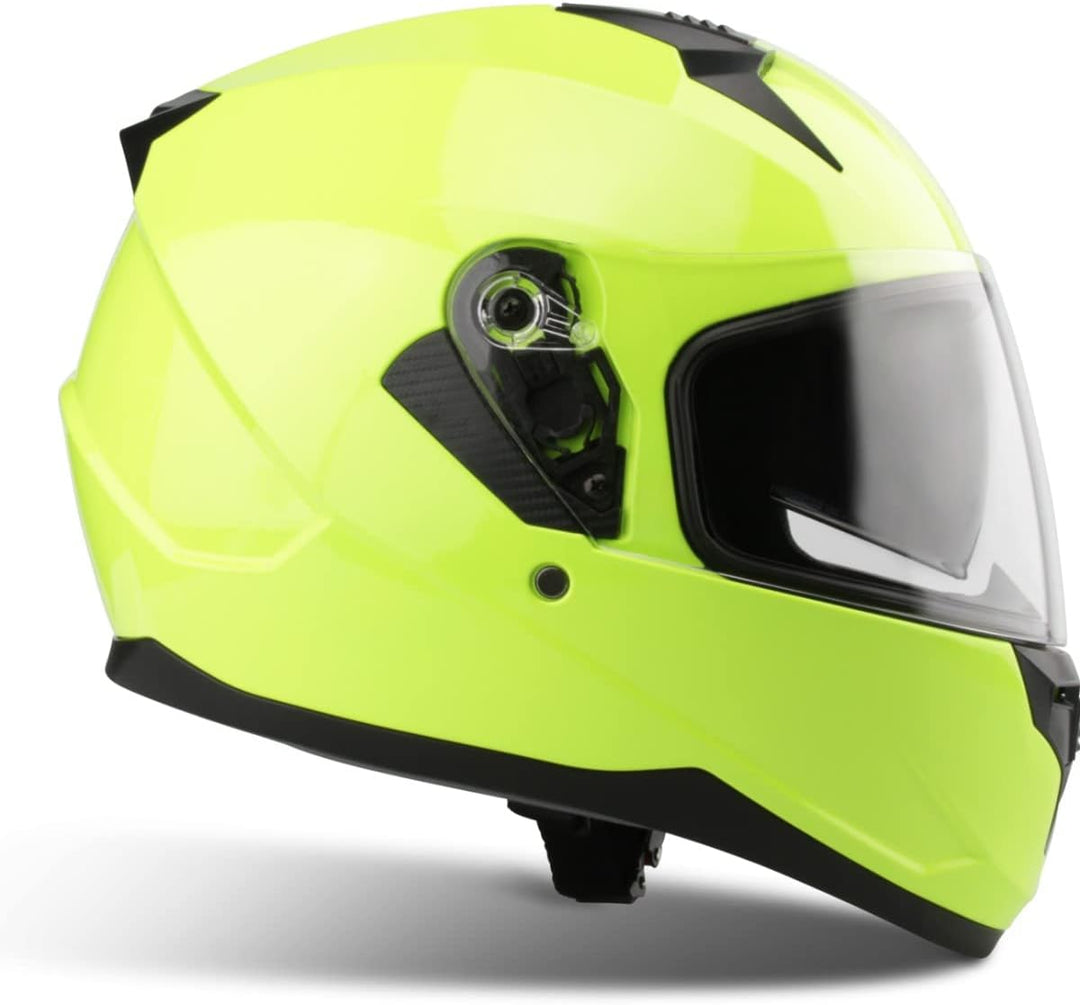 VINZ Kennet Integralhelm mit Sonnenblende | Motorrad Helm Vollvisierhelm Mopedhelm | Motorradhelm Fu