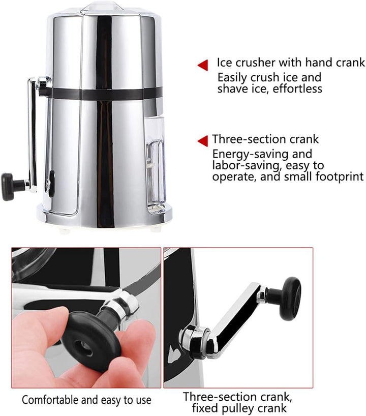Crushed ice Maker,Handheld Eiscrusher, Eiszerkleinerer und Crushed Eismaschine Eiszerkleinerer Handh