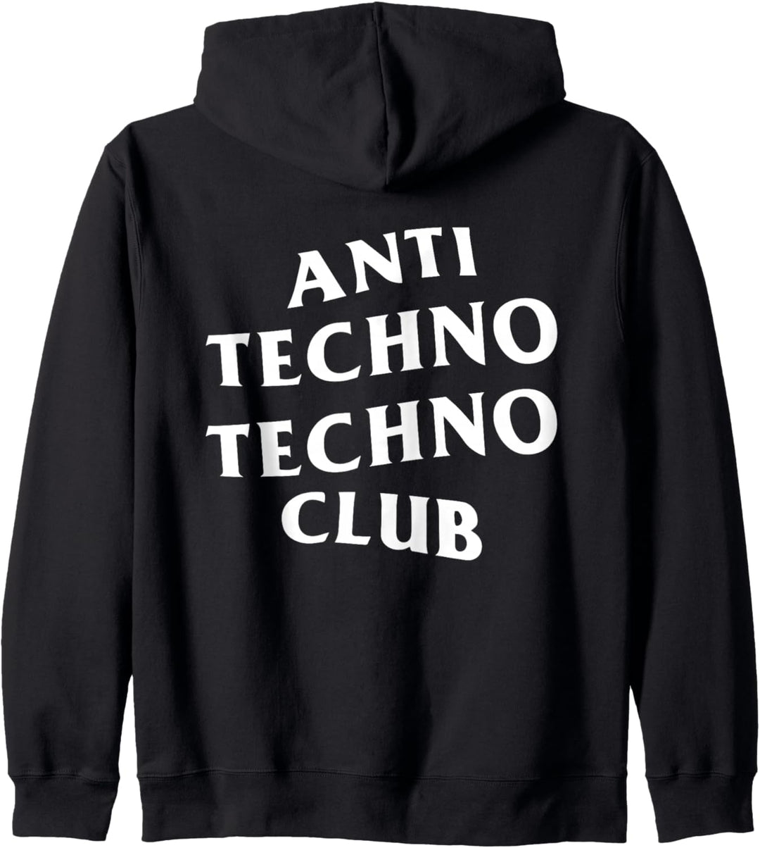 Anti Techno Techno Club: White Logo Kapuzenjacke