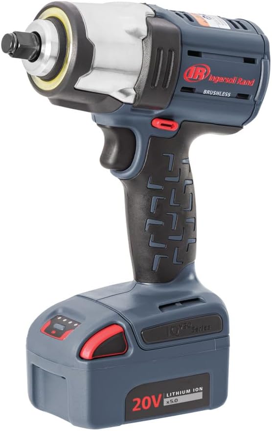 Ingersoll Rand Akku Schlagschrauber W5153, 1/2" 20V, mit 360° schattenloser LED-Leuchtring und IQV P