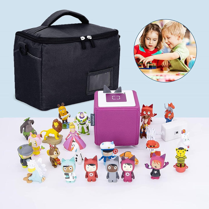 Chedin Tasche Kindergepäck viel Platz für Toniebox Figuren Tigerbox Transport Folie Hörfiguren Musik