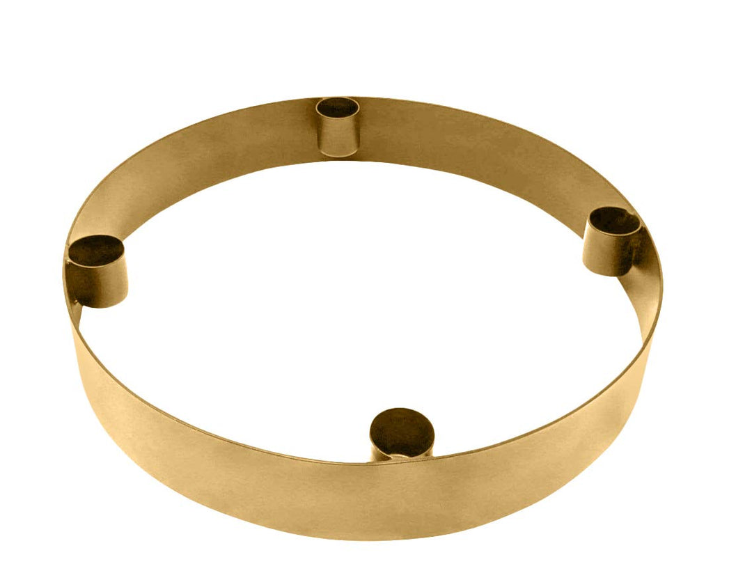 LaLe Living Ring-Kerzenständer - Onyx - in Gold aus Eisen, Ø25x4 cm, geeignet für 4 Stabkerzen als s