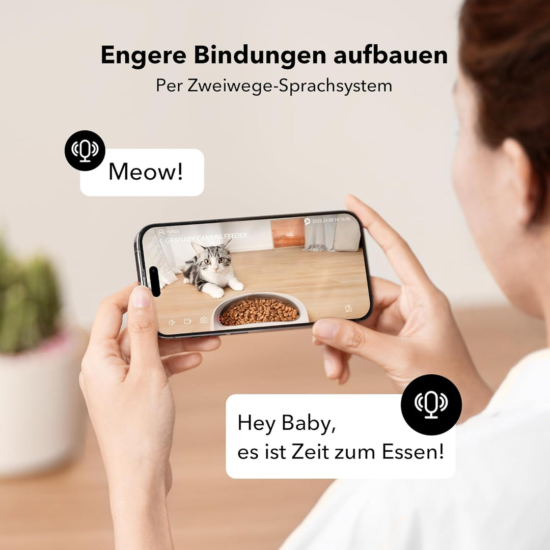 PETLIBRO 5L Futterautomat Katze mit 1080P Video - 5G WiFi Futterspender Hund mit APP & Nachtsicht, S