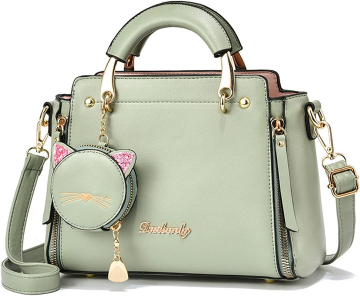 PORRASSO Damen Handtasche Süsse Umhängetasche Henkeltaschen Frauen Wasserdicht PU Leder Schultertasc