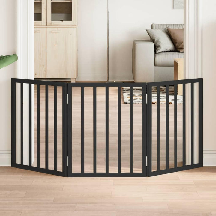 vidaXL Hundetor 3-TLG., Hundegitter Faltbar Pflegeleicht, Schutzgitter für Wohnzimmer Küche Treppe,