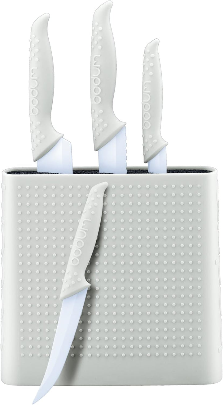 Bodum Bistro Messerblock, Kunststoff, Weiss, 6.6 x 21.4 x 32, Weiss