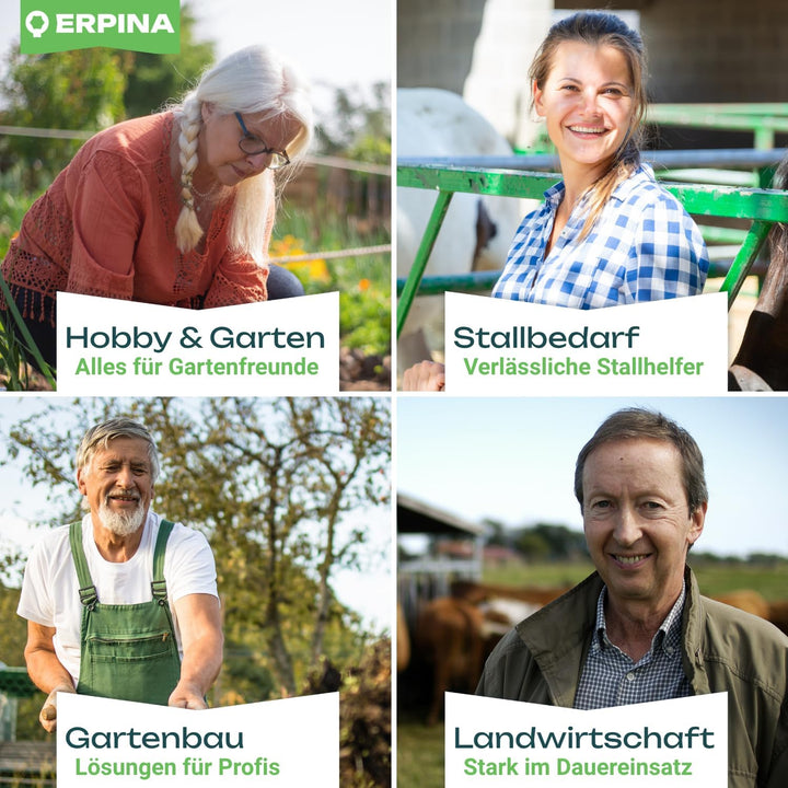 3er Pack Laubbesen 40cm - robuste Harke, Rechen mit Kunststoffkopf, Profiqualität für effizientes La