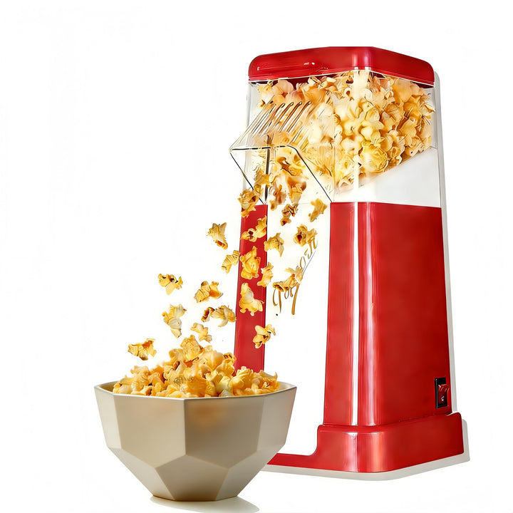 Kleiner Heim-Popcornmaschine, 3-Minuten-Schnellpopping, platzsparendes Kompakt-Design, transparente