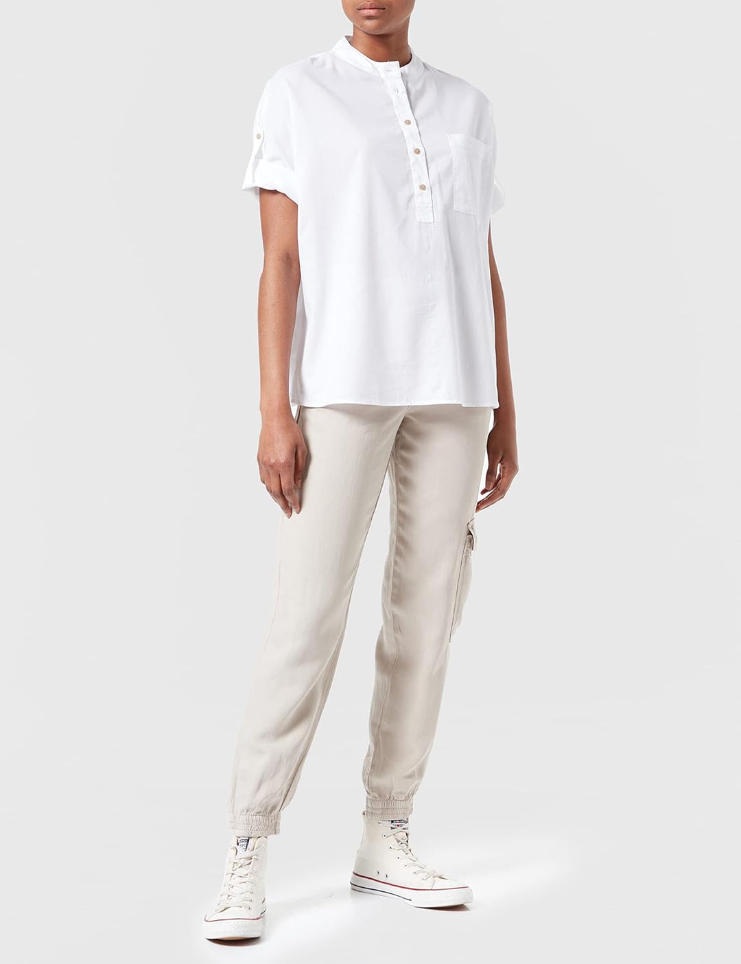 Camel Active Womenswear Damen Bluse 309821/7s65 S Broken White, S Broken White