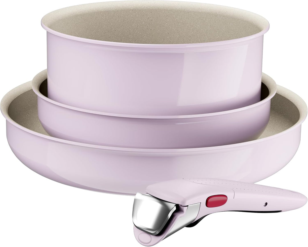 Tefal Ingenio Serenity L830S404 Kochgeschirr, 4-teilig, Standard, Antihaftbeschichtung, sicherer abn