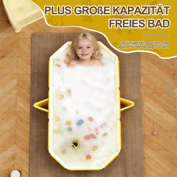Faltbare Badewanne für Kinder - Tragbare Badewanne Grosse Kleinkindbadewanne mit Ablassventil Tragba