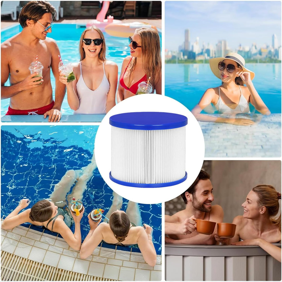 Ersatz Whirlpool Filter für Aufblasbares Spa, Pool Filterkartuschen mit Schutznetze für Aquaparx, In