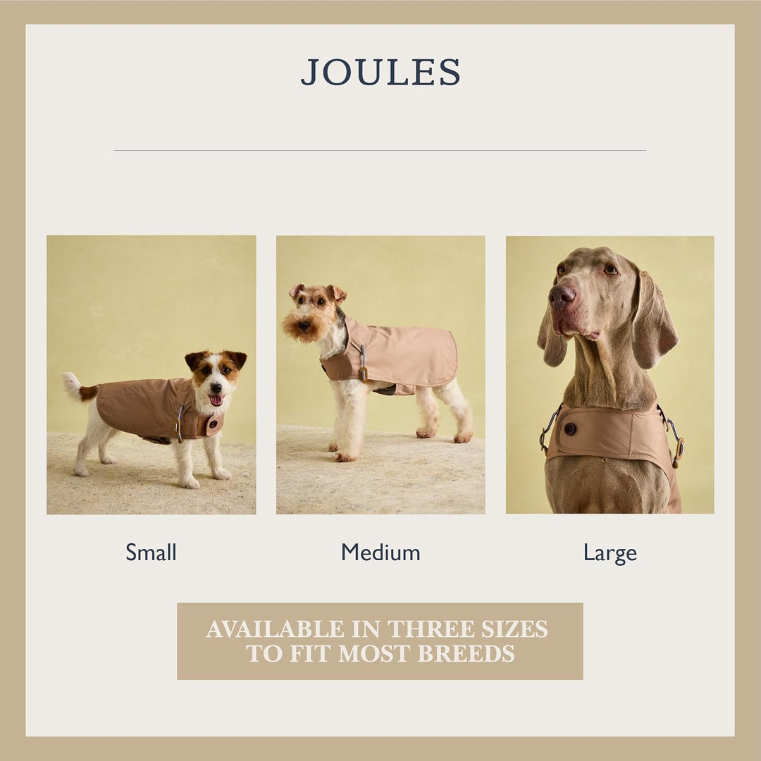 Rosewood x Joules Burra Brown Regenmantel für Hunde, klein, waschbar, leicht, wasserabweisend, Hunde