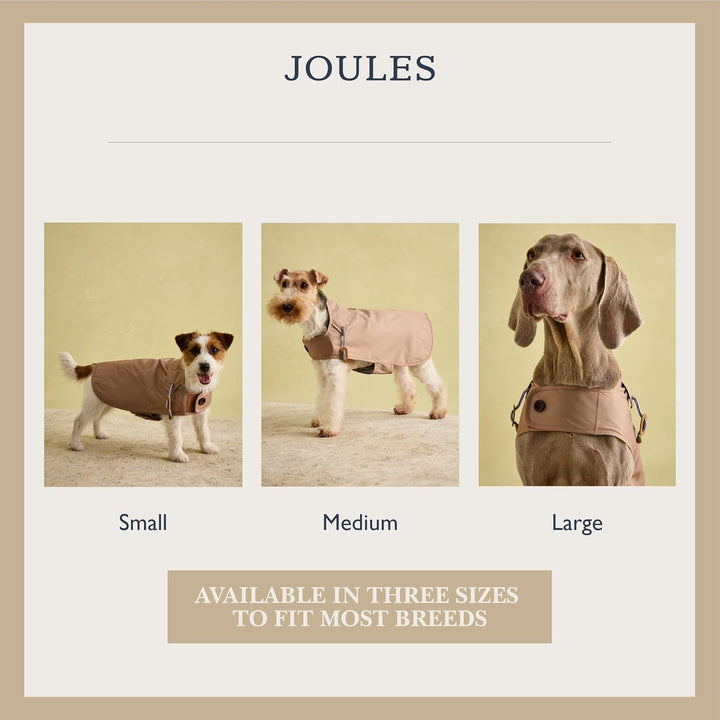 Rosewood x Joules Burra Brown Regenmantel für Hunde, klein, waschbar, leicht, wasserabweisend, Hunde