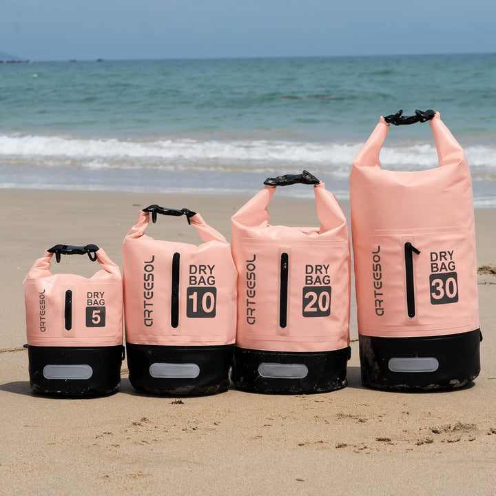 Dry Bag wasserdichte Tasche 5L/10L/20L/30L Wasserfester Beutel Packsack mit Langen Doppeltem Verstel