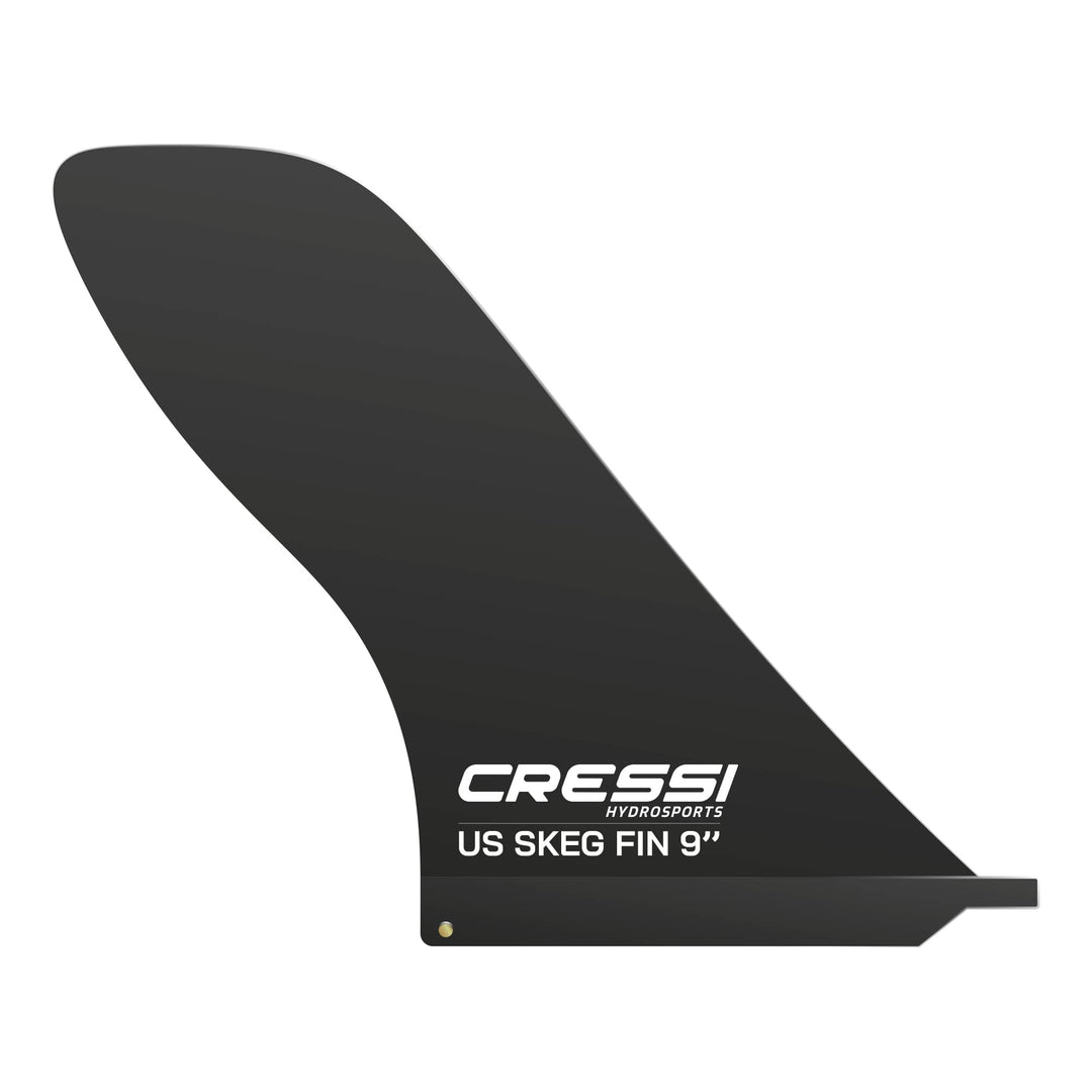 Cressi Unisex-Adult Us Skeg Fin 9'' Starre abnehmbare Driftflosse, Schwarz, 23 cm