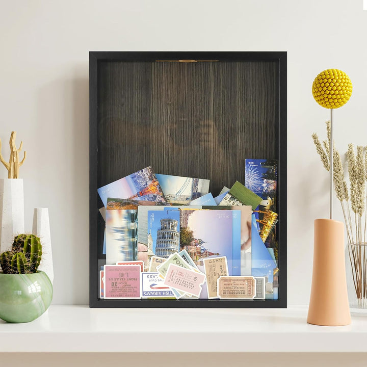 Reise-Schattenbox, schwarz, 30,5 x 40,6 cm, mit Schlitz, Filmreise, Sportveranstaltungen, Konzert, T