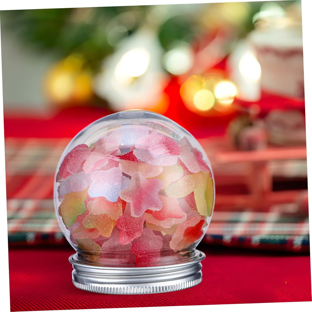 BESTOYARD 10 StüCk Transparente DIY Plastik Schneekugel Flaschen Mit Schraubverschluss FüR SüssIgkei