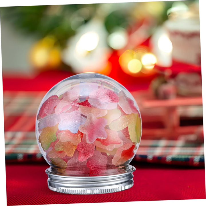 BESTOYARD 10 StüCk Transparente DIY Plastik Schneekugel Flaschen Mit Schraubverschluss FüR SüssIgkei
