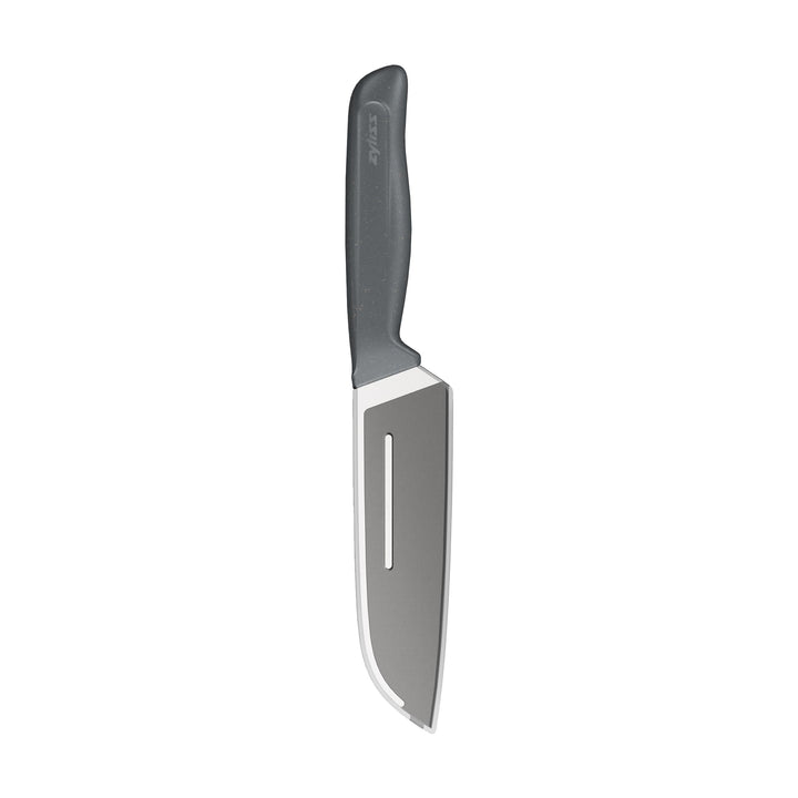 Zyliss Santokumesser, 15 cm scharfer Edelstahl mit nachhaltigem, rutschfestem Griff aus Weizenstroh,