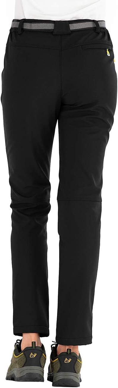 BenBoy Damen Wanderhose Wasserdicht Softshellhose Outdoorhose Winddicht Warm Gefüttert Winter Skihos