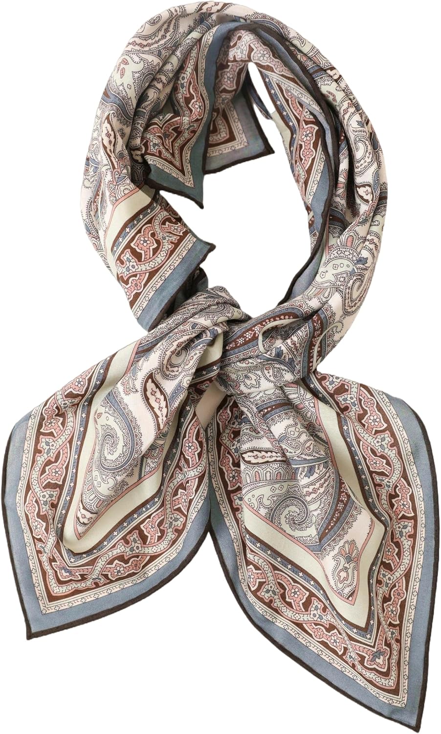 Unisex Seide Baumwolle Mix 65/65 cm Halstuch handrolliert Nickituch Kopftuch Bandana Seidenhalstuch