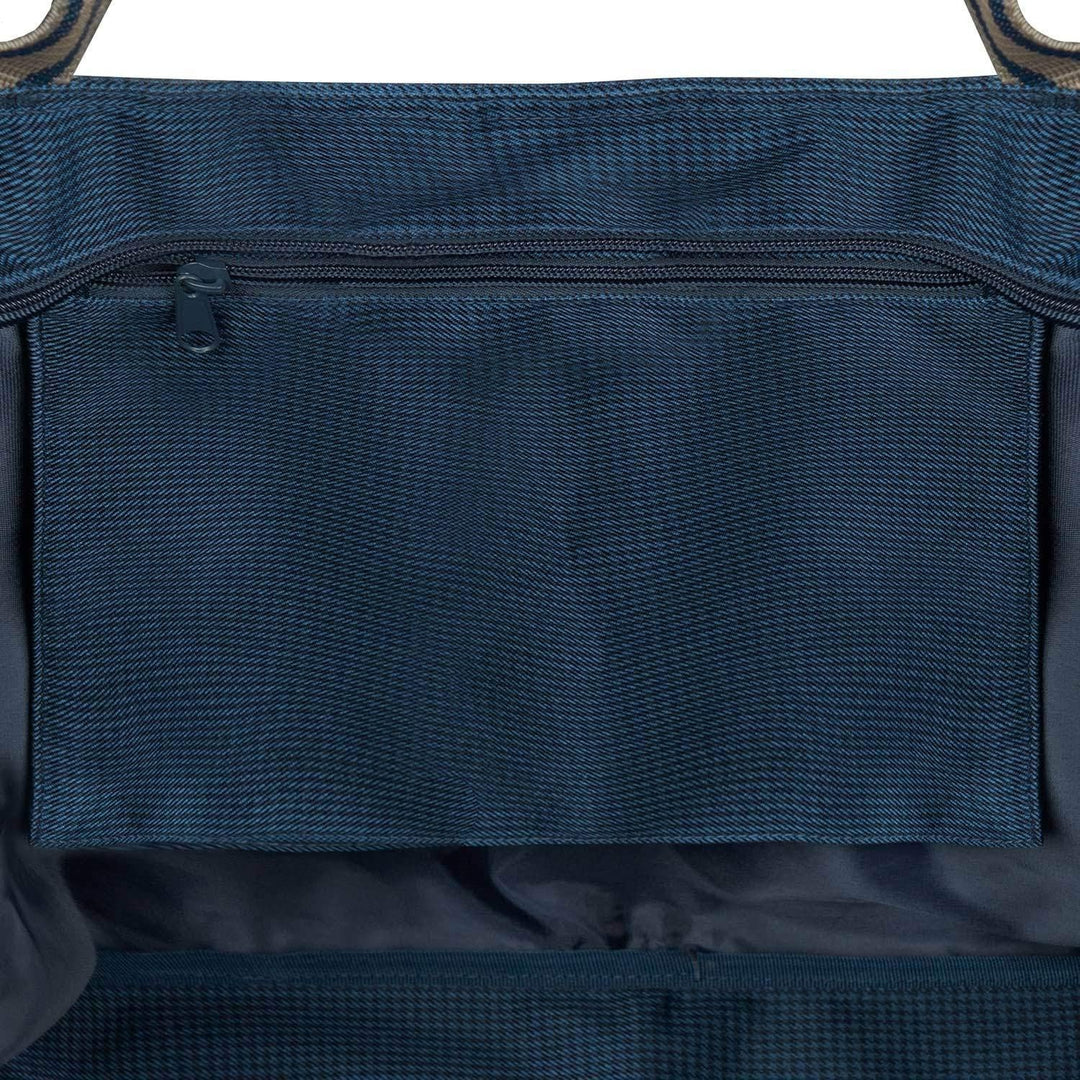 anndora XXL Shopper Blau Hahnentritt - Strandtasche 40 Liter Schultertasche Einkaufstasche, Blau Hah