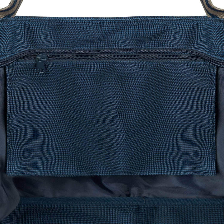 anndora XXL Shopper Blau Hahnentritt - Strandtasche 40 Liter Schultertasche Einkaufstasche, Blau Hah