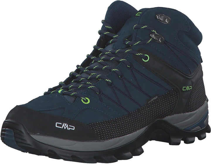 CMP Herren Rigel Mid Shoes Wp Trekking-Schuhe 40 EU Blue Ink Yellow Fluo, 40 EU Blue Ink Yellow Fluo