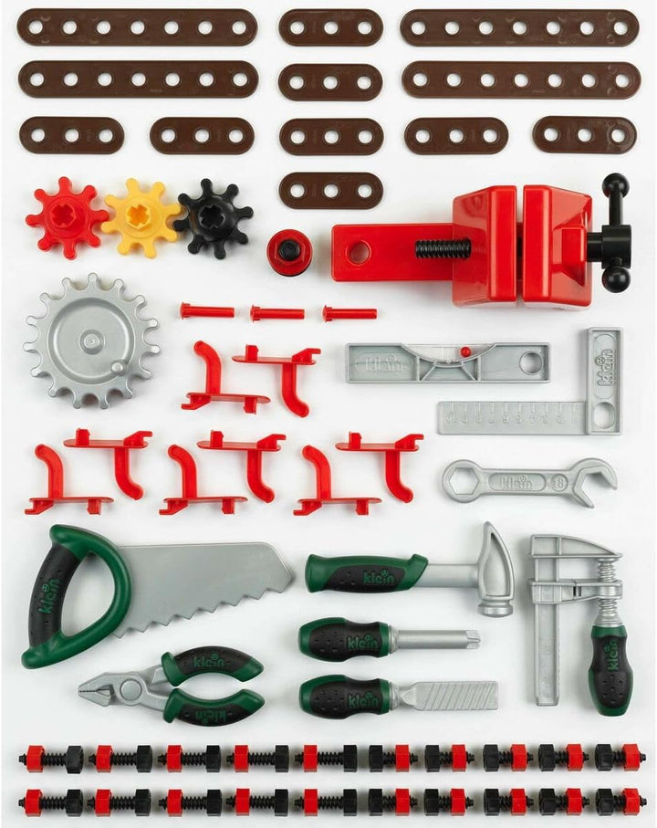 Theo Klein 8574 Bosch Werkbank 77-teilig | Mit Schraubendreher und -schlüssel, Zange, Hammer und vie